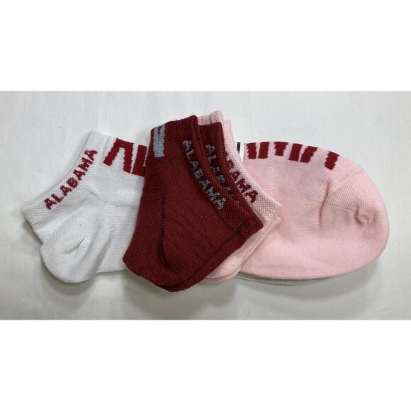 Alabama Crimson Tide Socks Ankle Women's size: 9 to 11 2 packs of 3, NCAA - Picture 4 of 9